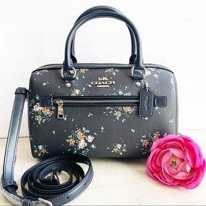 NWT Coach Rowan Satchel Rose Bouquet